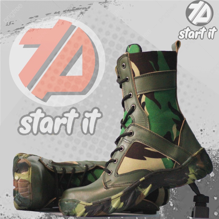 SEPATU PDL TNI AD RESLETING JATAH SAFETY LORENG RIDER ORIGINAL HAND MADE