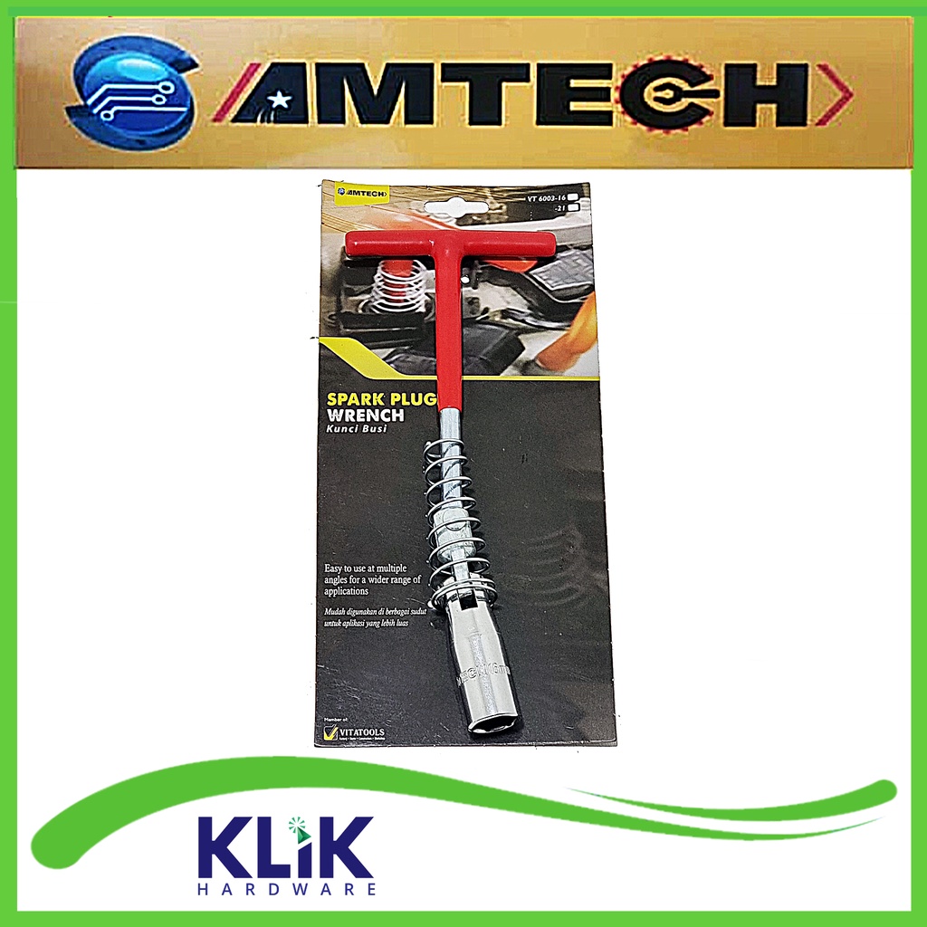 Amtech Kunci Busi Flexible Motor Matic Bebek Vixion CBR Fleksibel 16 mm 4 Tak