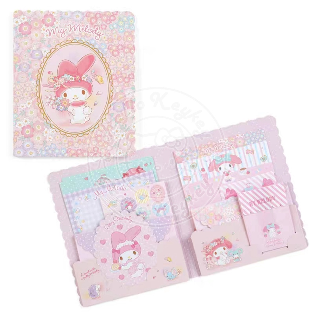 

set kertas surat amplop stiker melody original sanrio