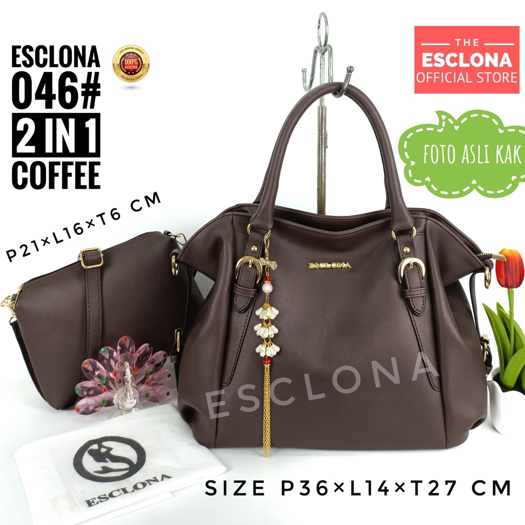 Tas Wanita Handbag Esclona 046 Tas Tangan Terbaru Tas Cewek Tas Murah Tas Perempuan Tas Batam Fashion S2