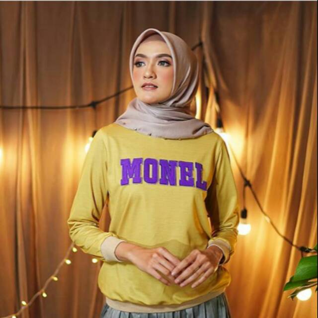 Lime embroidery sweatshirt / kaos monel / monel / atasan monel