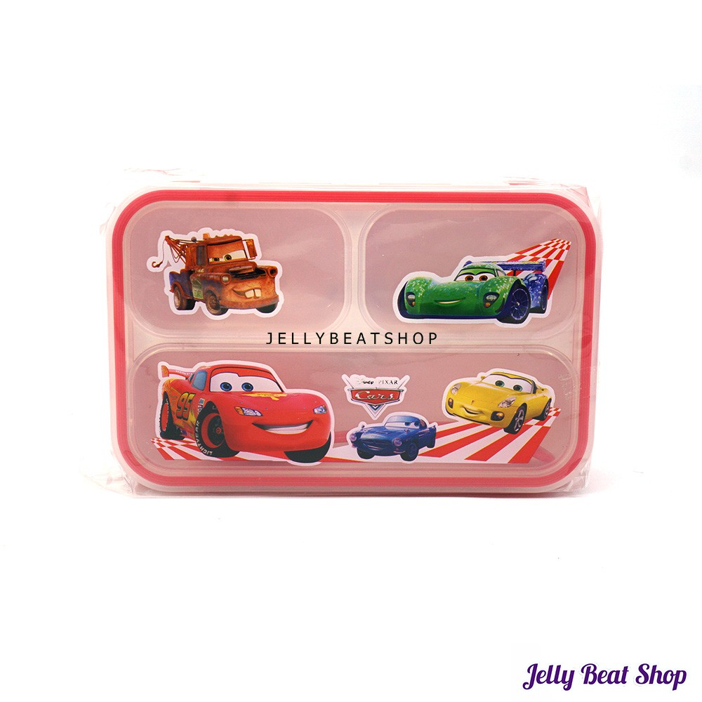 Lunch BoxMINI 3 grids ANTI TUMPAH karakter