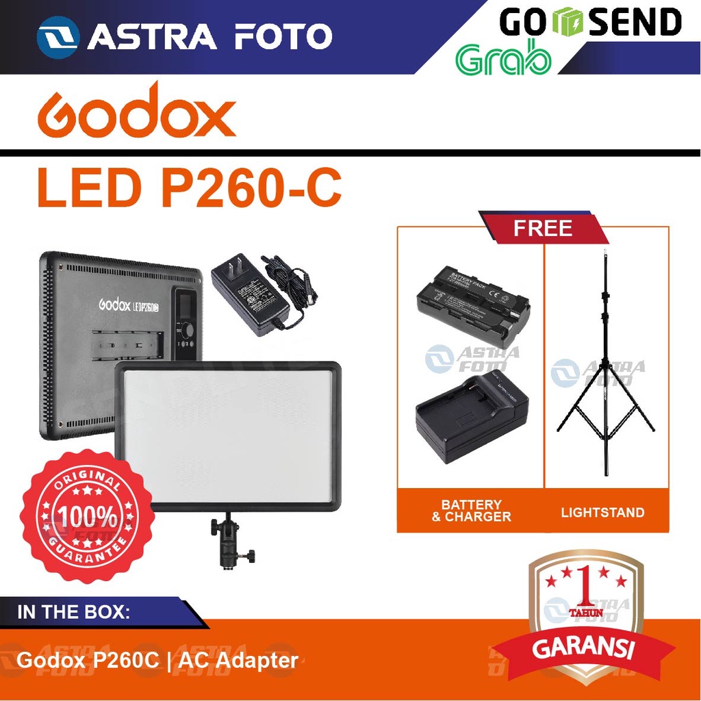 Godox LEDP260C Bi-Color Lampu LED Video Continues Light Panel - P260 C ...