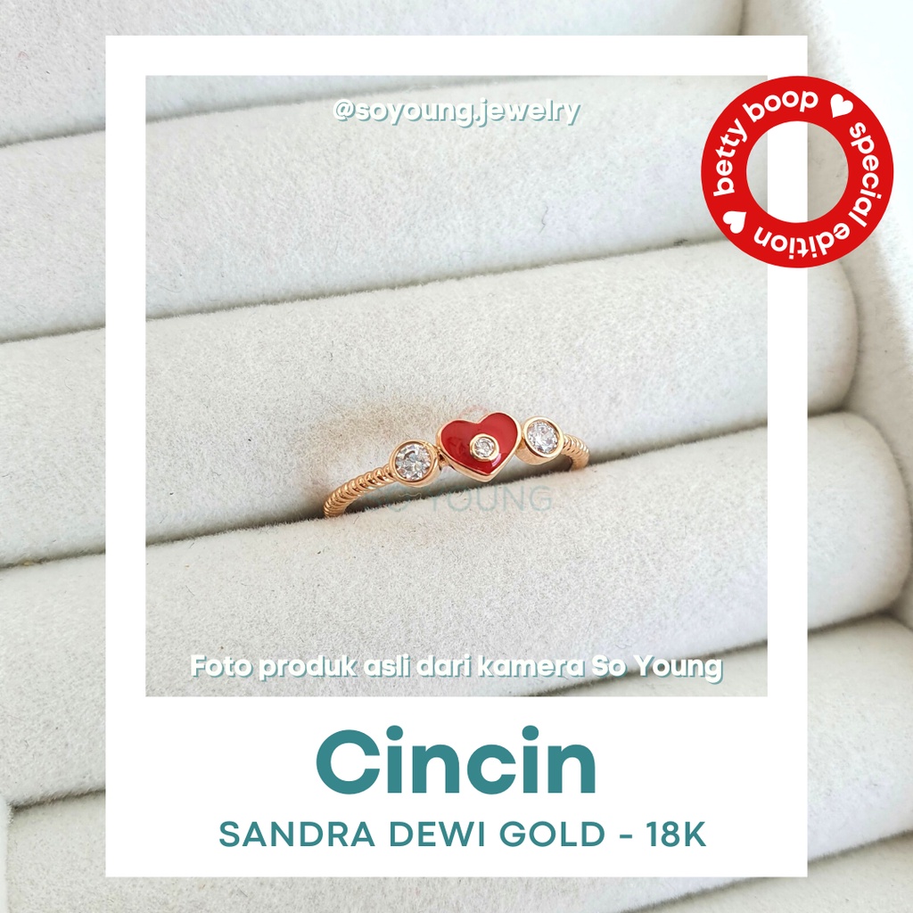 Cincin Sandra Dewi Gold Betty Boop Vol 2 RI200376 Kadar 18K