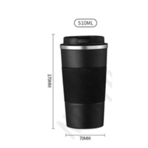 TUMBLER KOPI RUBBER GRIP STAINLESS STEEL 510ML