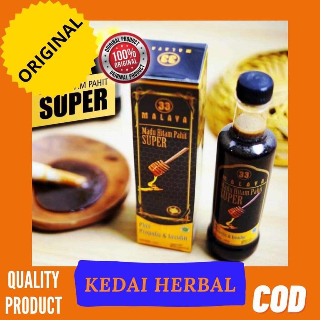 malaya 33 madu hitam pahit madu rematik madu asam urat madu diabetes 470ml
