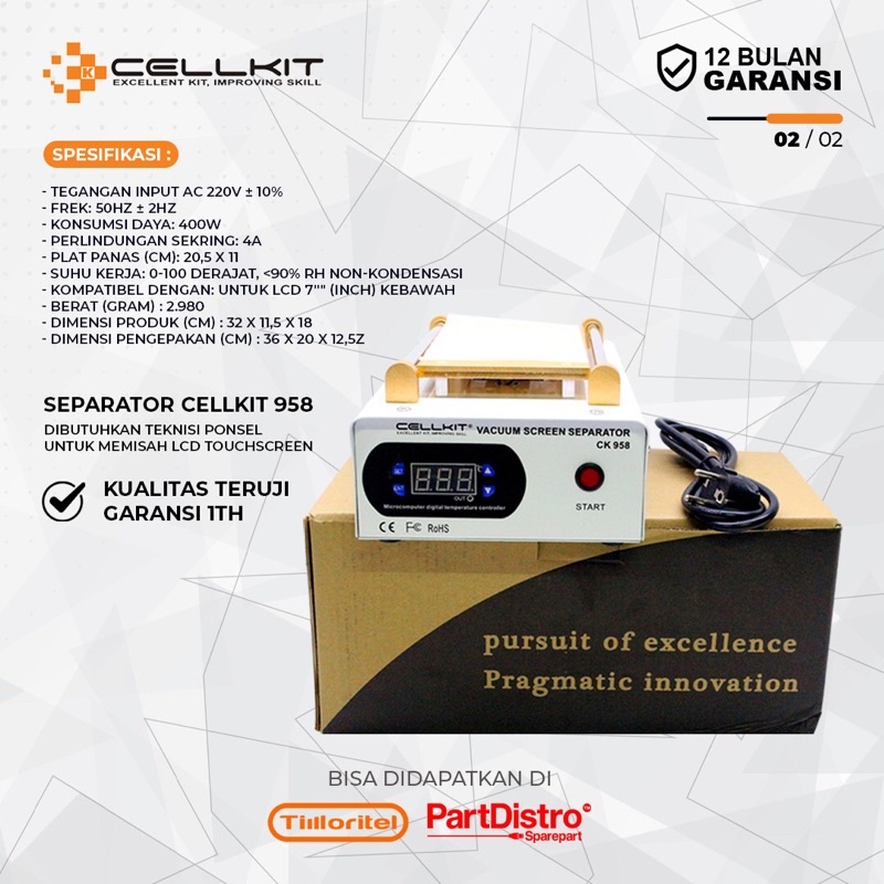 VACUUM SEPARATOR PEMISAH LCD TOUCHSCREEN CELLKIT CK 958 DIGITAL (TOOL)