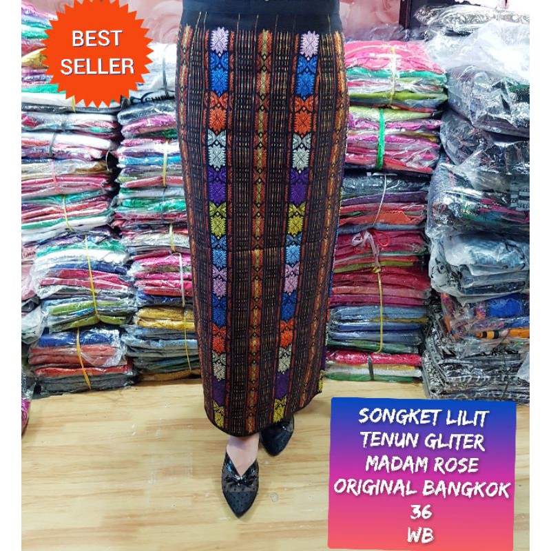 SONGKET TENUN GLITER MADAM ROSE ORIGINAL THAILAND COCOK PAKAI KONDANGAN