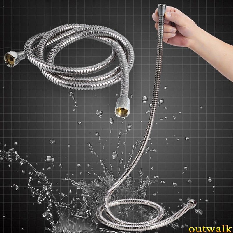 Selang Pipa Kepala Shower Bahan Stainless Steel Flexible Ukuran 1.5 2m 3m Untuk Kamar Mandi