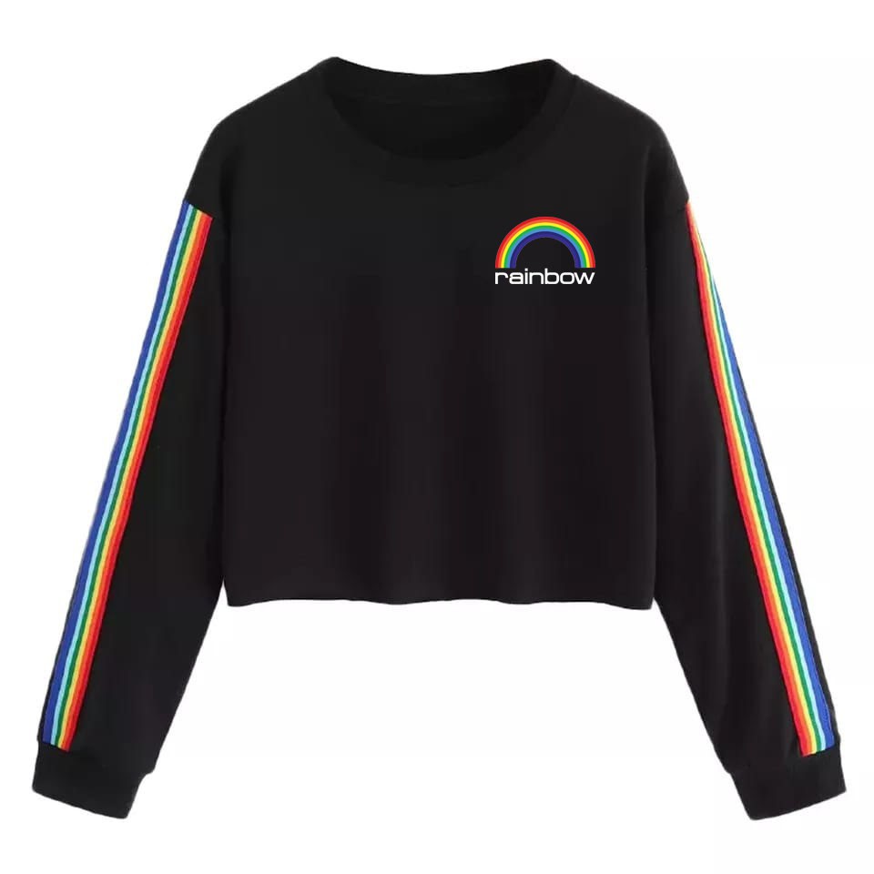 BESS - Sweater Crop Murah Wanita / Sweater Crop RAINBOW