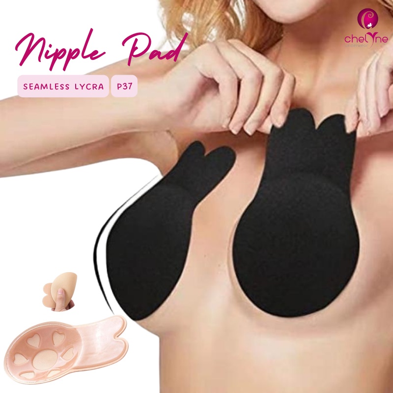 Rabbit Push-Up Free Bra Chelyne P37 / P3 Nipple Cover Nipple Pad - Seamless / Silikon - Plunge Bra / Party Bra