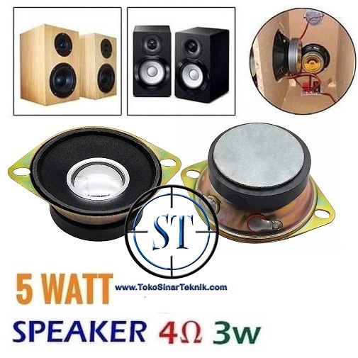 Speaker Mini 2&quot; 5W Full Range Audio Speaker Replacement 8 Ohm 5W 35mm / 4 Ohm 5W 41mm