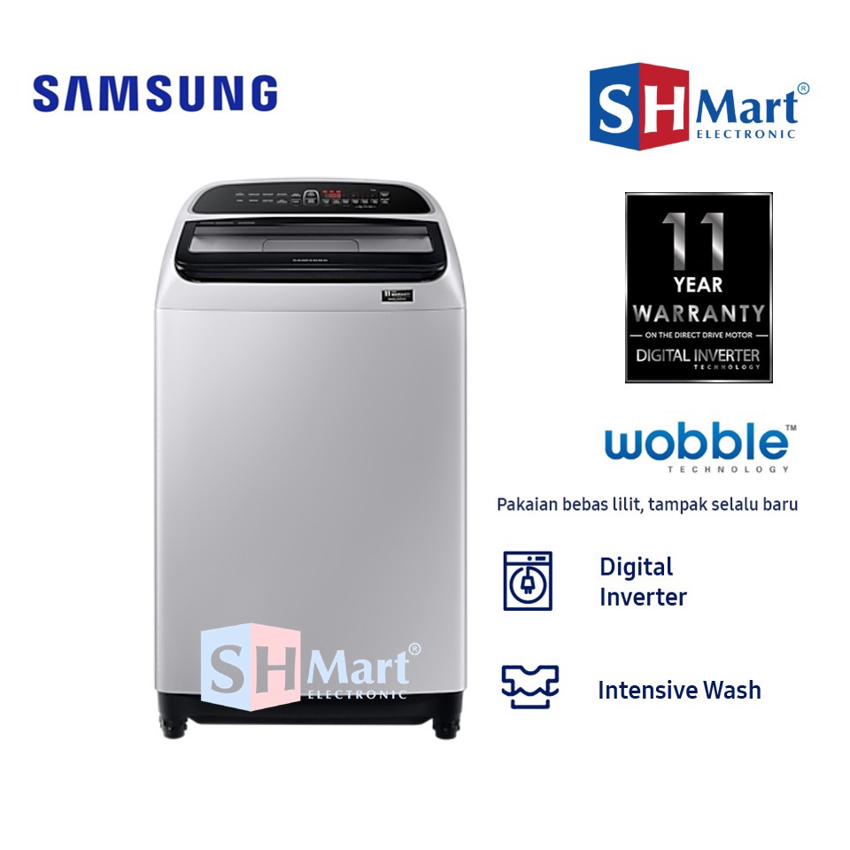 SAMSUNG MESIN CUCI TOP LOADING 9,5 KG WA95T5260BY / WA95T DIGITAL INVERTER WOBBLE TECHNOLOGY(MEDAN )