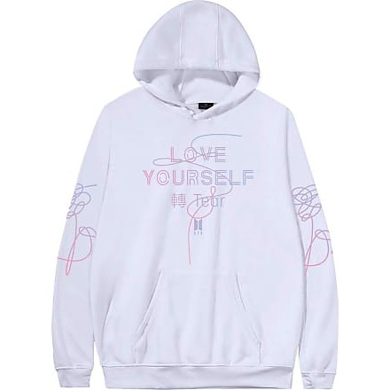 SWEATER BTS HOODIE GRADATION ALL MEMBER TEAR PUTIH