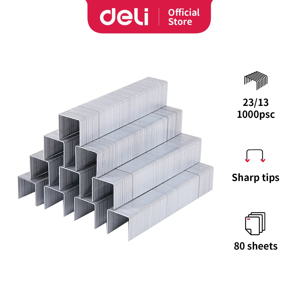 

Deli Isi Staples 23/13 Kekuatan yang seimbang untuk tekanan staples kertas yang kuat E0013