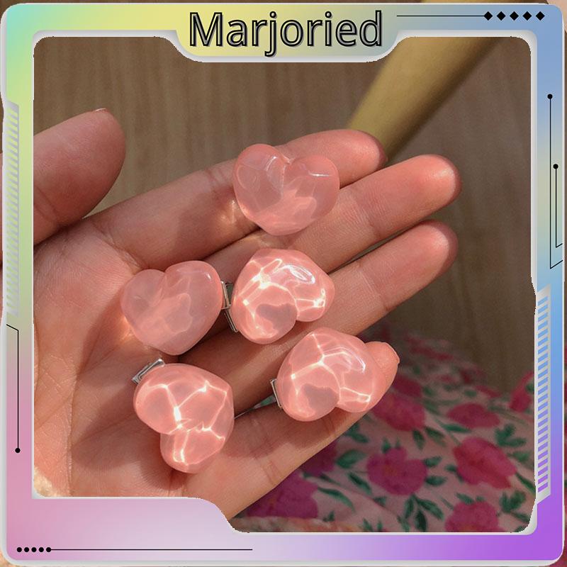 5pcs Jepit Rambut Pita Pink Peach Camellia Untuk Aksesoris Anak Perempuan-MJD