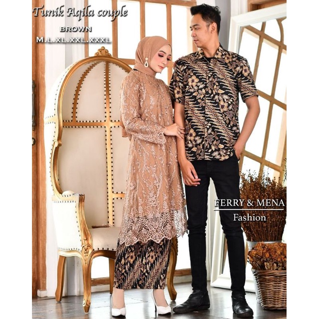 couple kebaya tunik modern//couple tunangan//fashion wanita