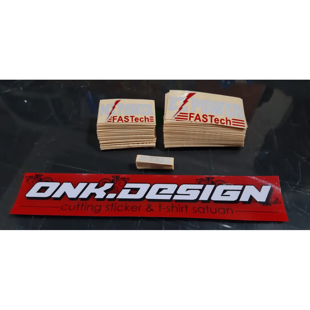 

cutting sticker stiker bebas desain printing waterproof label merk laminasi 129