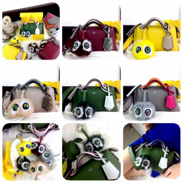 FENDI Boston By The Way Colourblock BB Bag Spring Summer 2018 with Crystal Monster Charm