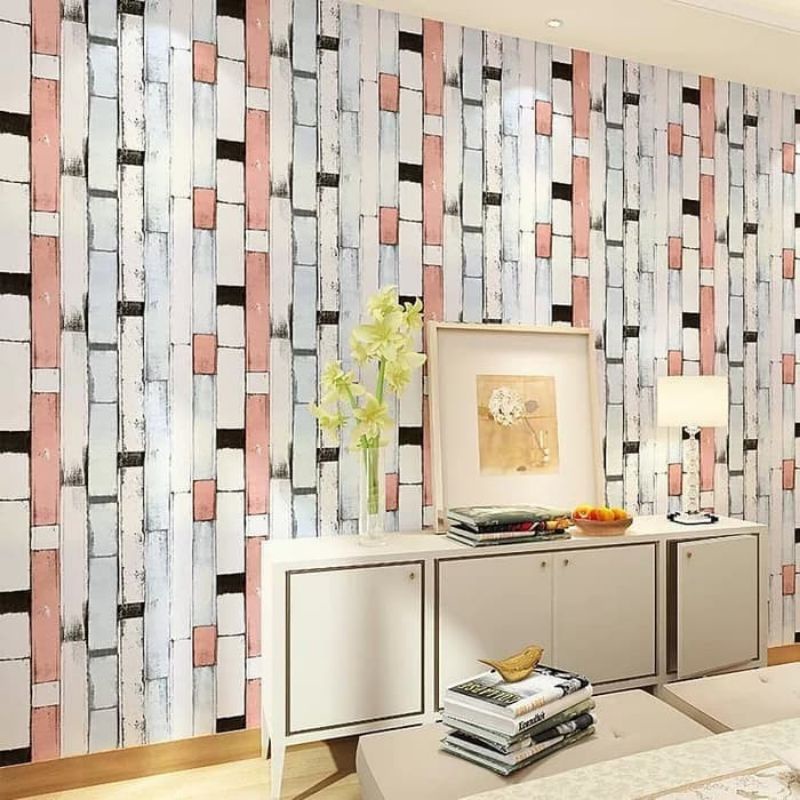 Wallpaper Dinding Batu Sticker Dinding Batu-bata Putih
