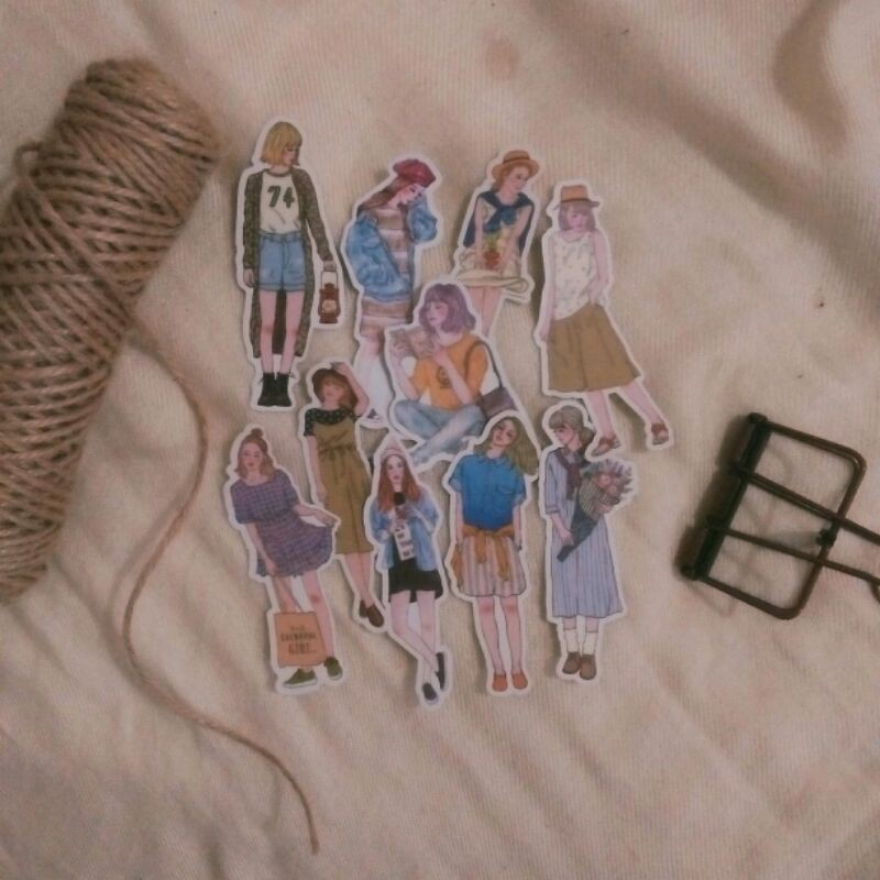 

10 pcs girl sticker