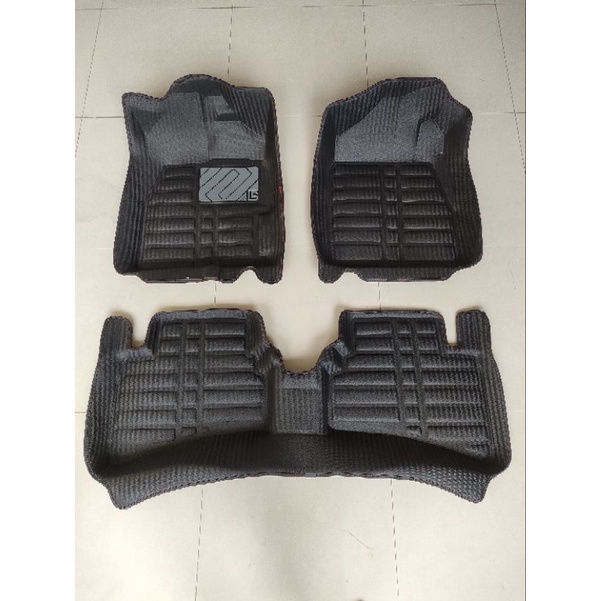 Karpet Lantai 5D Honda all new Brio 2018-2022 floor mat hitam carbon