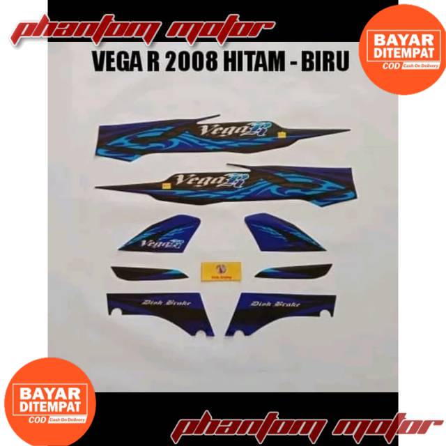 Striping list yamaha vega r new 2008 warna hitam biru
