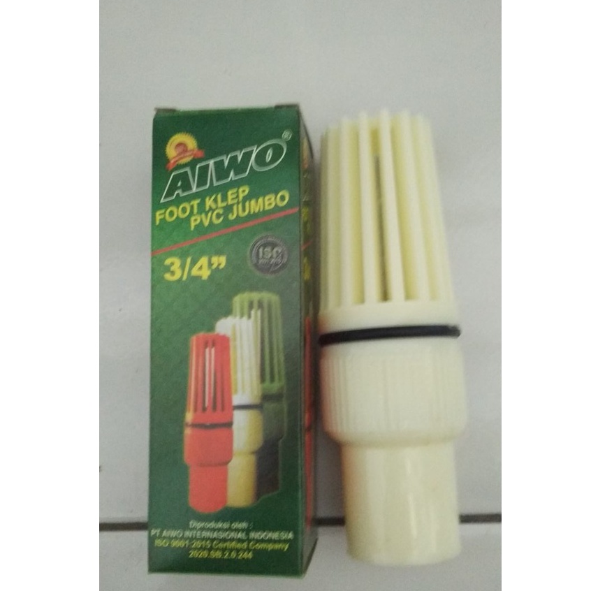 Foot Klep PVC Jumbo 3/4" Aiwo / Klep Sumur / Tusen Klep Saringan