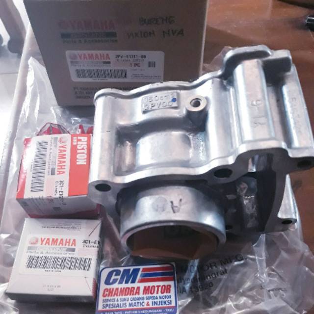 Blok seher bureng boring set piston ring piston new vixion advance NVA 1PA asli YAMAHA