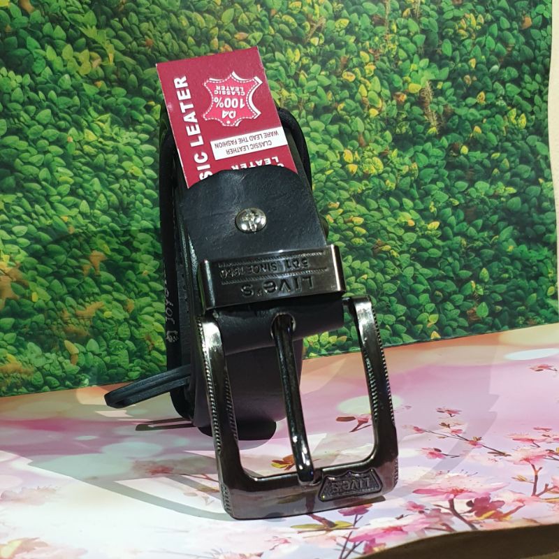 [KULIT SAPI] Gesper Kulit Asli Sabuk Kulit Resleting Ikat Pinggang Pria Sabuk Sikep Jimat