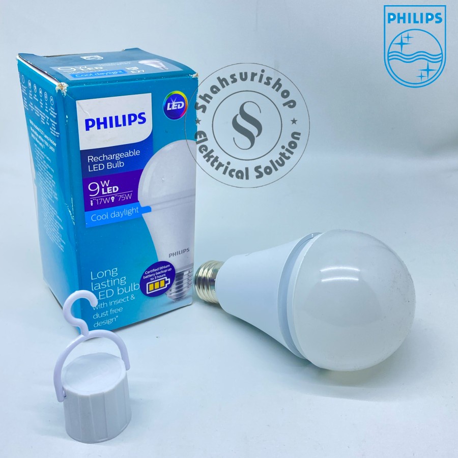 PHILIPS EMERGENCY BULB LED RECHARGEABLE 9W 9 WATT LAMPU DARURAT