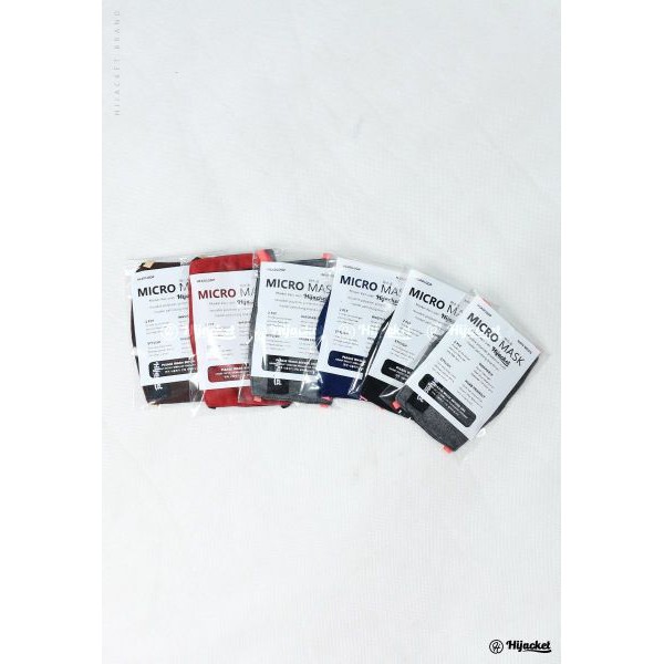 Masker Kain Micro Mask Hijacket Pria Wanita Tali Karet Elastis Headloop 2 Lapis PLY-4