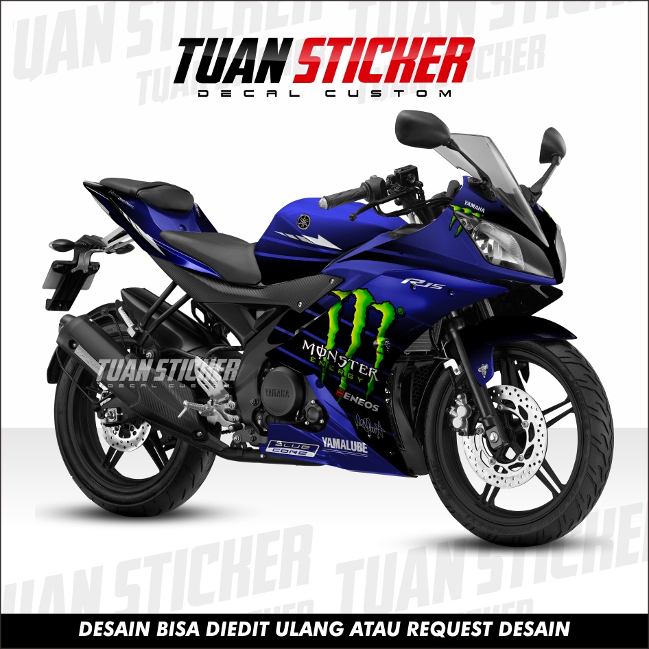 Decal Sticker Yamaha R15 V2 Full Body Sticker Decal R15 V2 Full Body Striping Full Body R15 V2 Motif