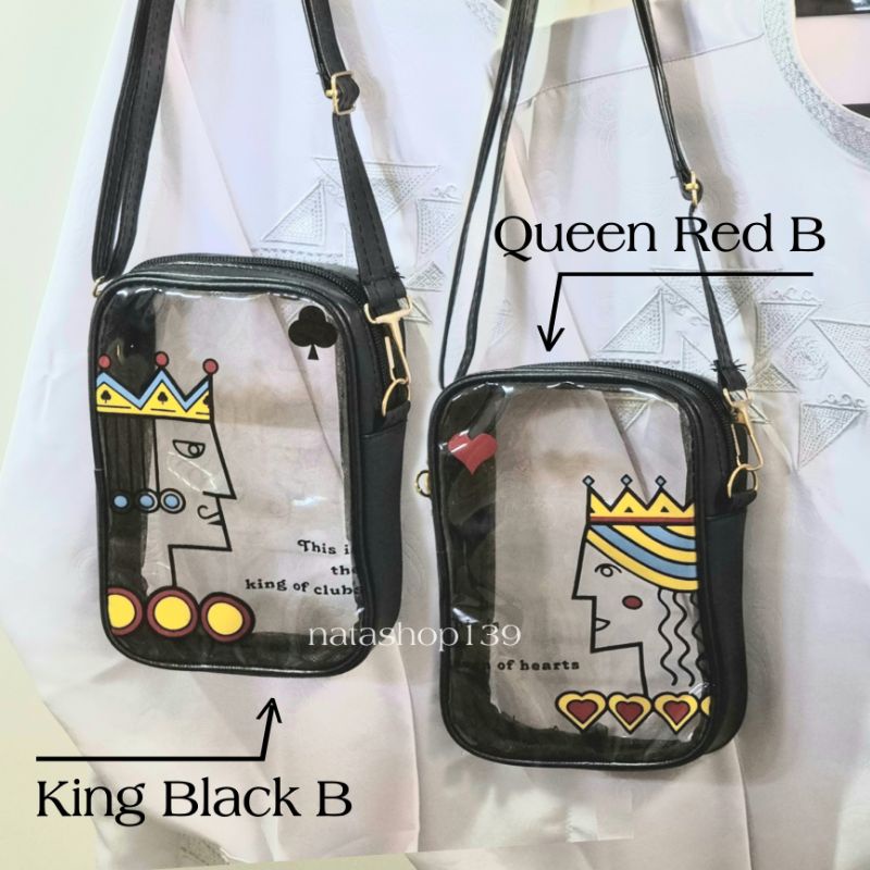 New Tas Selempang Bahu Wanita Transparan PVC Modis Kasual