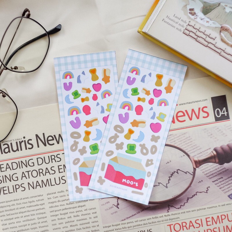 

Moo’s - deco sticker set / stiker sheet for journaling, polcos, decoration, etc