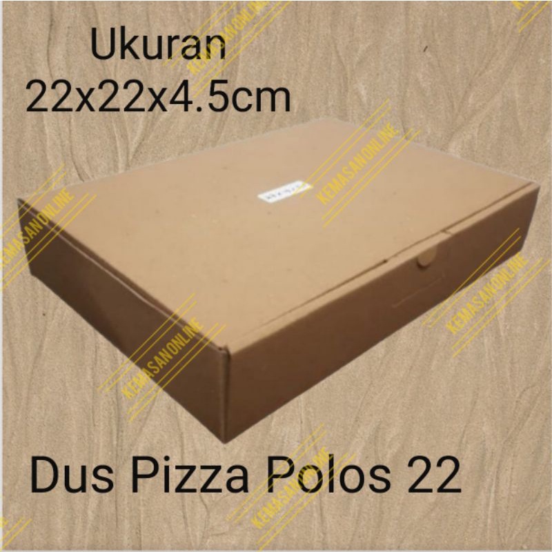 

(10pcs)Kotak Dus Box Pizza 22x22x4.5cm Dos Coklat Box Kotak Hampers Kue Souvenir Jam Corrugated Single Wall Eflute