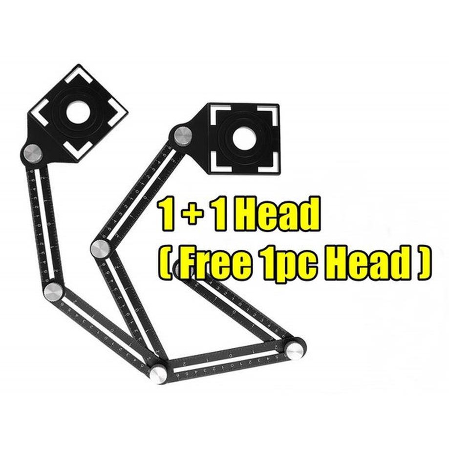 

Penggaris Keramik drill hole guide 2 KEPALA - 6 sudut multi angle 2Head - Adjustable Multi Fungsi
