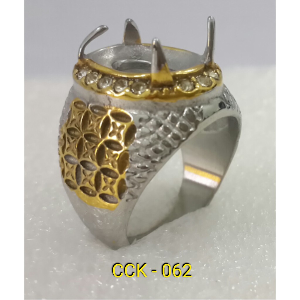 Ring Cincin Titanium Import ikat batu akik per codi DICS 50% cck-062