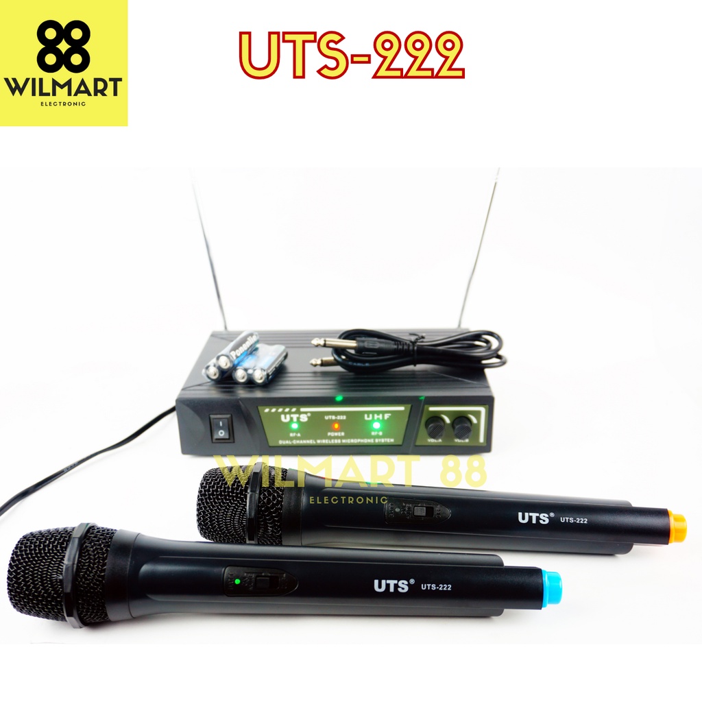 [✅COD] Mic Wireless UHF UTS UTS-222 Microphone Genggam 2 Buah UTS- 222 Original