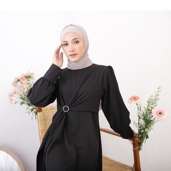 BAJU DRESS GAMIS BRUKAT  DEWASA TERBARU ABAYA MUSLIM SYAR'I MODERN LADY ZARA MAXI MODEL BALON - RAYA-6