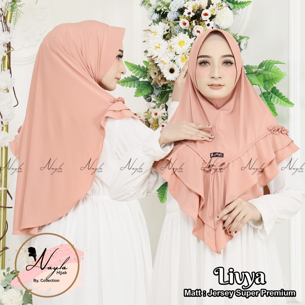 Kerudung Instan Livya Jilbab Instan Jersey Super Premium Hijab Terbaru Nayla Hija'b