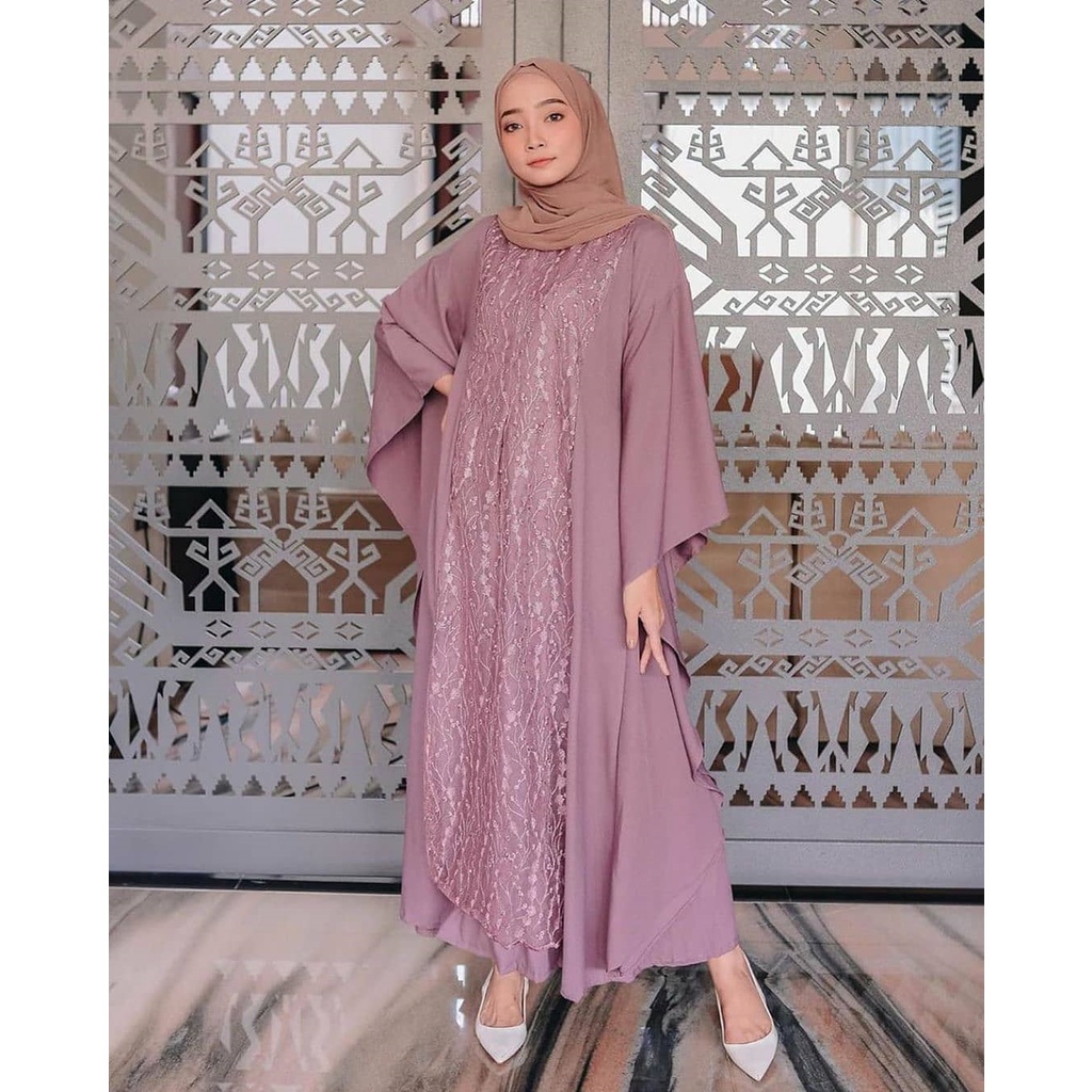 Baju Muslim Wanita Ashafa Gamis Syari Set Khimar Instan Pakaian Cewek Gaun Pesta Muslimah Pengajian 