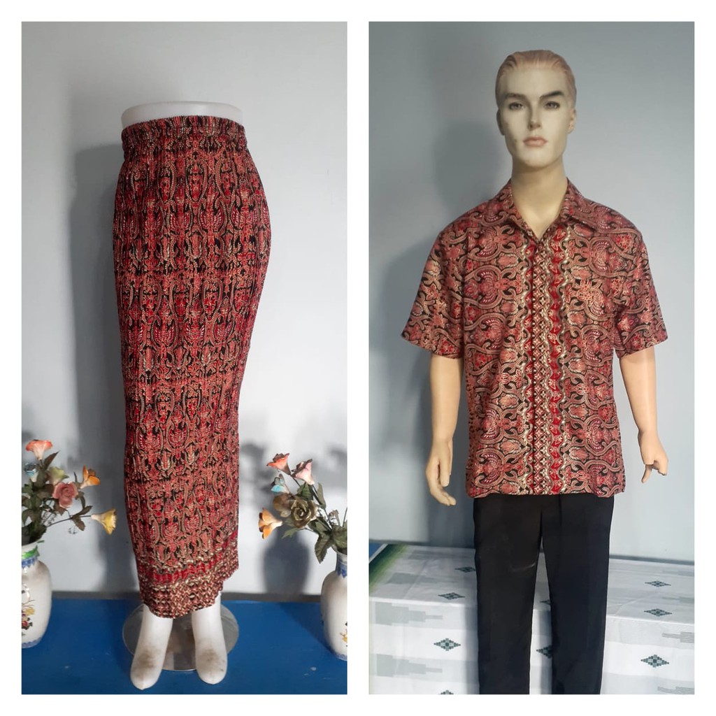 PROMO SET KEMEJA ROK BATIK COUPLE / SET KEMEJA ROK COUPLE / SET BATIK COUPLE