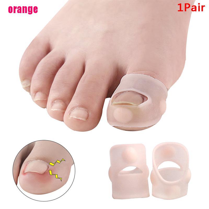 (Happy) 1 Pasang Separator Jari Kaki Bahan Silikon Untuk Bunion / Hallux Valgus