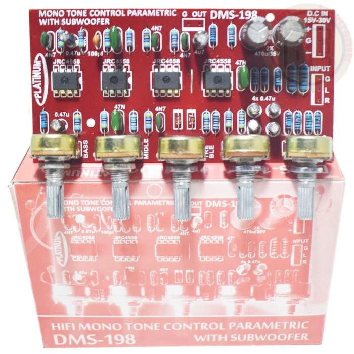 Amplifier / Kit Tone Control Parametric Mono Plus Subwoofer Dms-198 Murah Meriah Ready