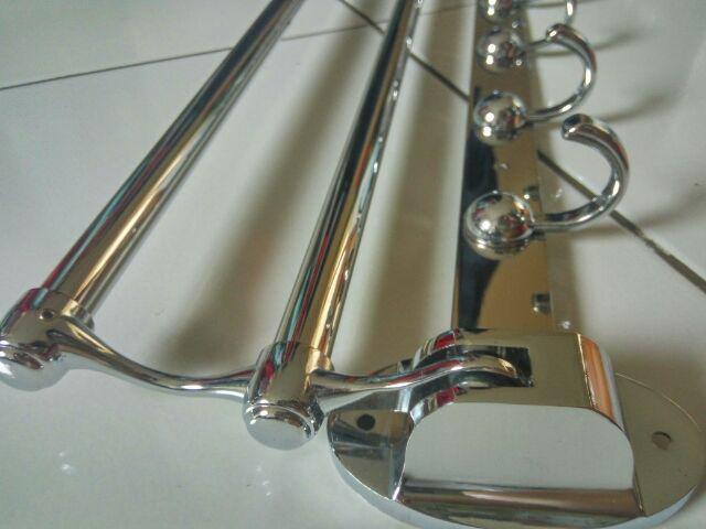 Rak Handuk Lipat Minimalis 2 Susun Fio 2020- Gantungan Stainless Double Towel Rack Fiorentino