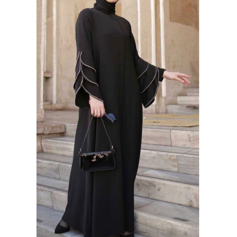 Abaya Saudi Abaya Minoff / Gamis Hitam / Dress Hitam / Gamis Arab / Abaya Arab