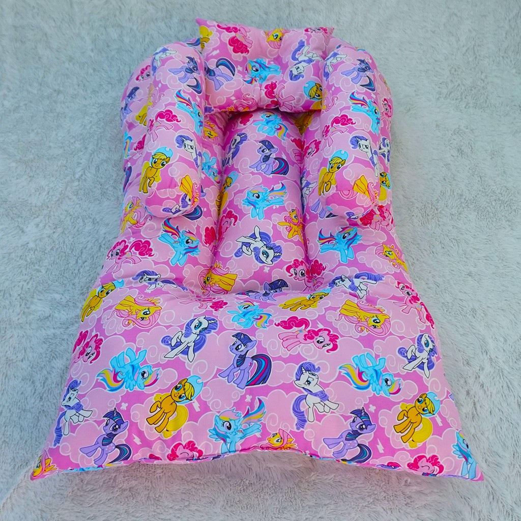 COD Kasur Bayi Kelambu Newborn Baby Lounger Motif Kasur Baby Bantal Guling Bayi Kado Bayi Baru Lahir