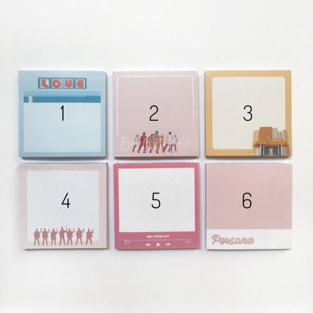 BTS Memopad BWL Boy With Luv