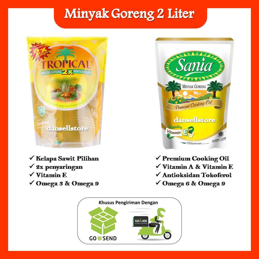 Minyak Goreng Tropical Sania 2 Liter Kelapa Sawit Premium Cooking Oil
